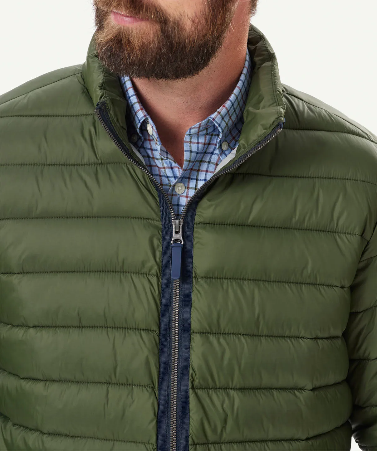 Lightweight Puffer Jacket - Dark Olive sold by GAZMAN product image thumbnail 4