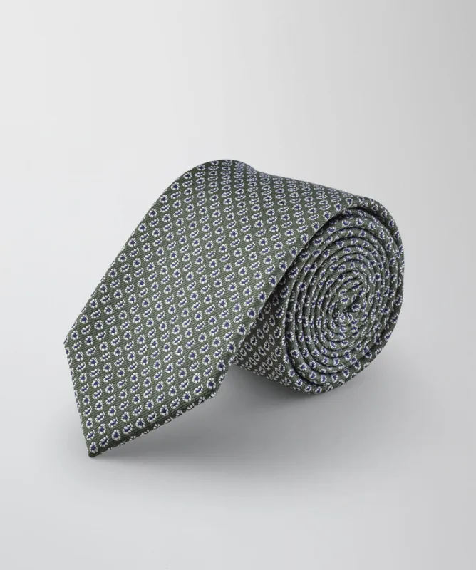 Silk Geo Paisley Tie - Khaki sold by GAZMAN