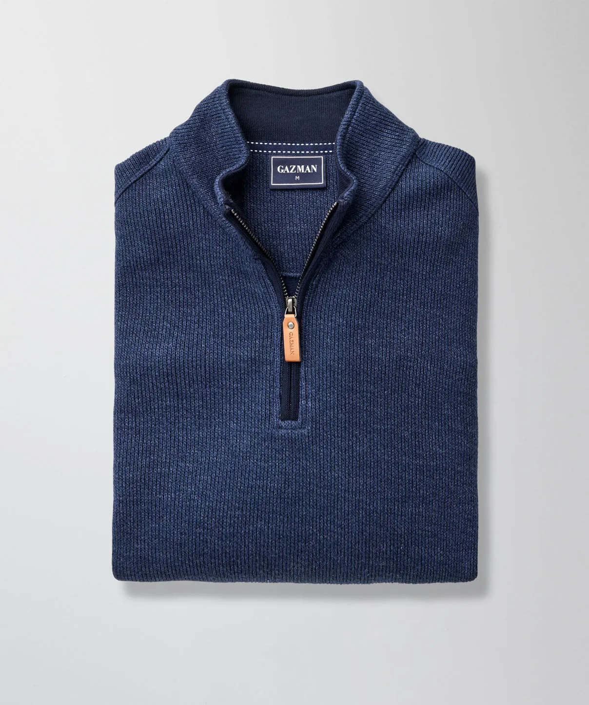 Half Zip French Rib Sweat - Denim sold by GAZMAN product image thumbnail 2