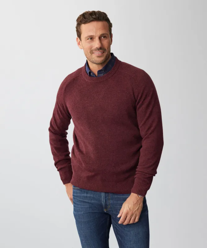 Lambswool Crew Neck Knit - Burgundy sold by GAZMAN