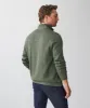 Half Zip French Rib Sweat - Khaki sold by GAZMAN