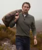 Half Zip French Rib Sweat - Khaki sold by GAZMAN