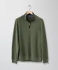 Half Zip French Rib Sweat - Khaki sold by GAZMAN