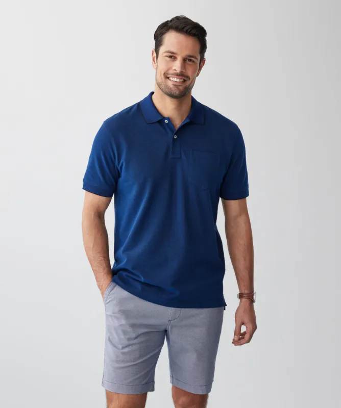 Oxford Pocket Polo - Deep Blue sold by GAZMAN