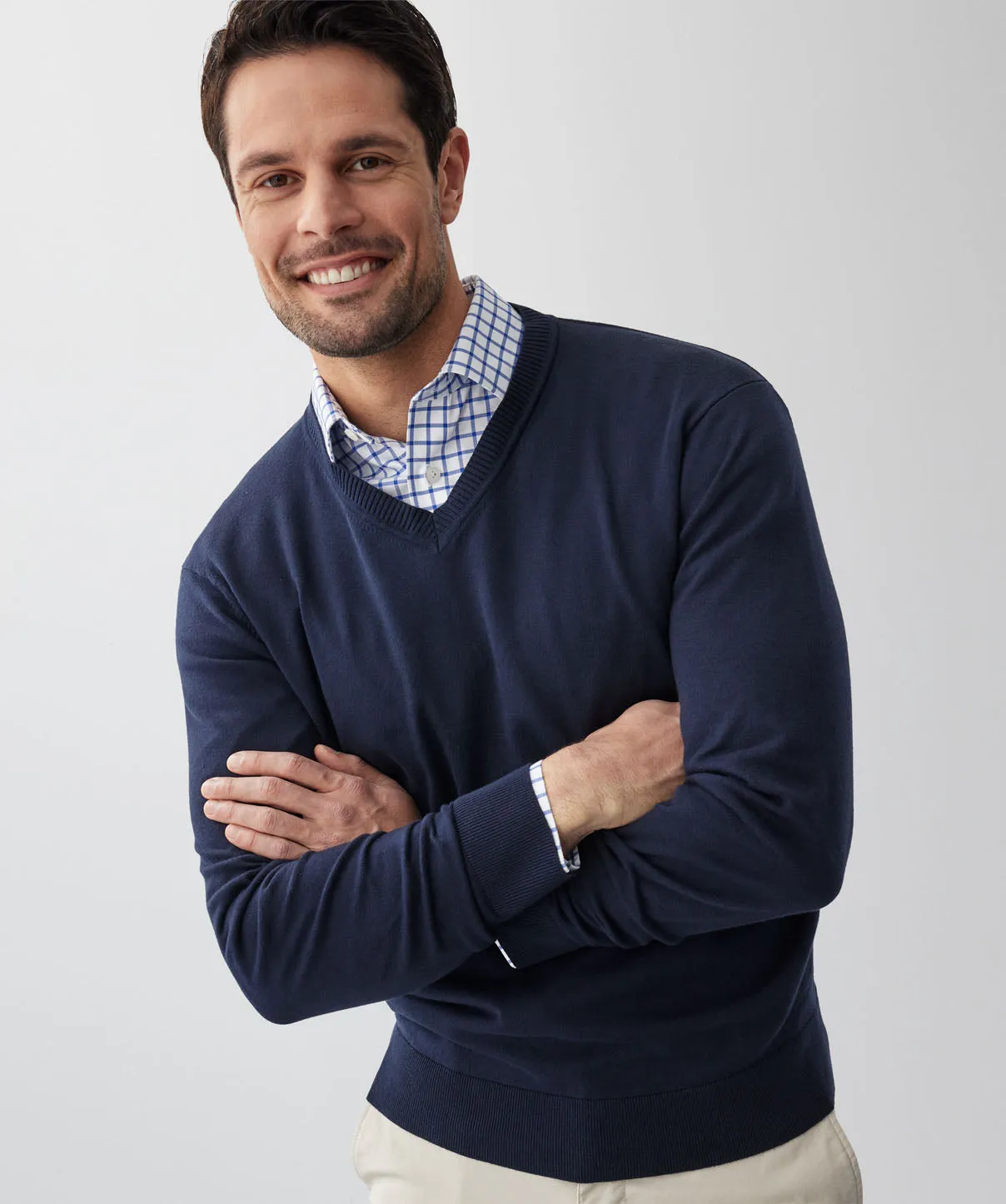 High Flex V-Neck Knit - Navy sold by GAZMAN product image thumbnail 4