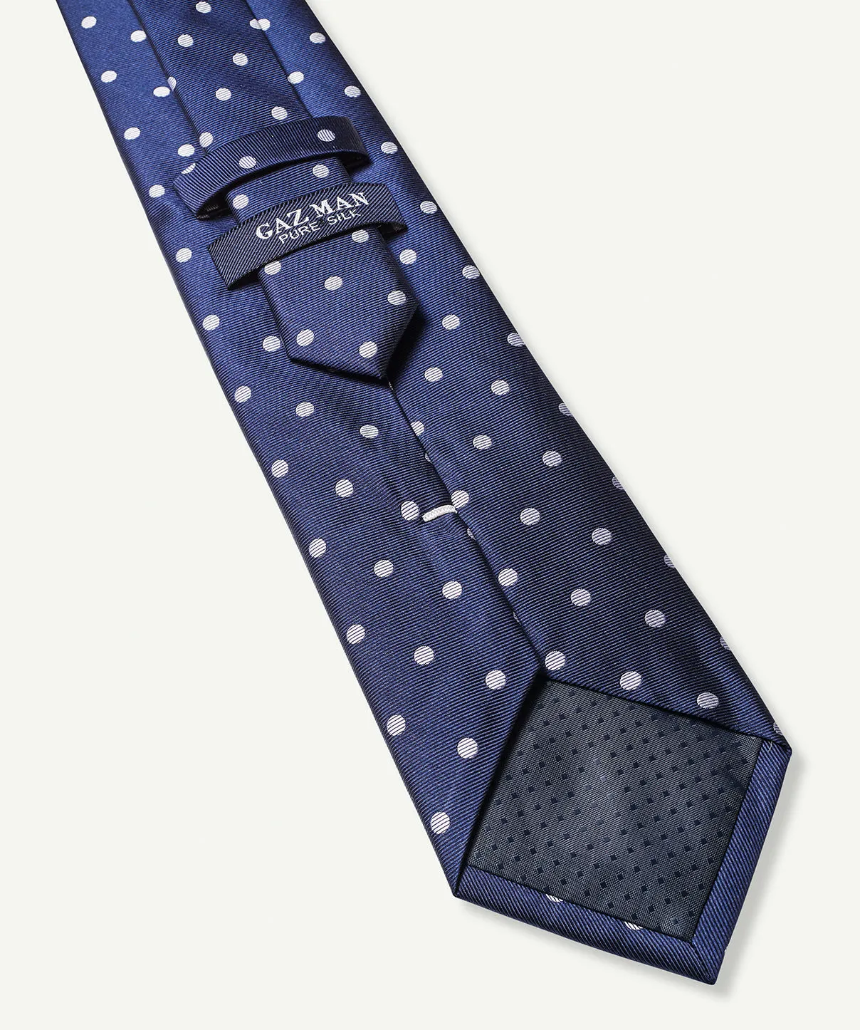 Silk Polka Dot Tie - Navy sold by GAZMAN product image thumbnail 2