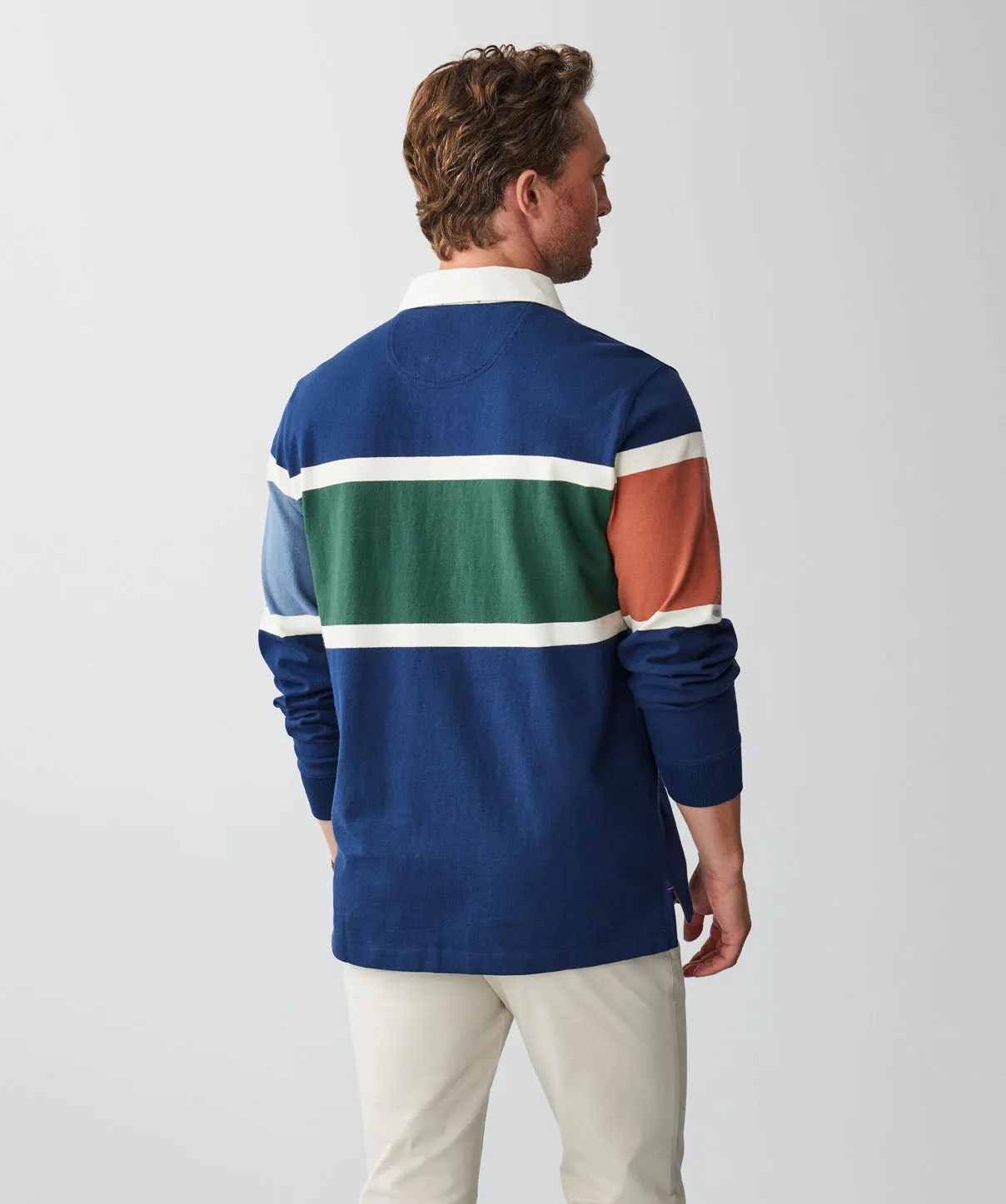 Multi Stripe Rugby Jumper - Navy sold by GAZMAN product image thumbnail 3