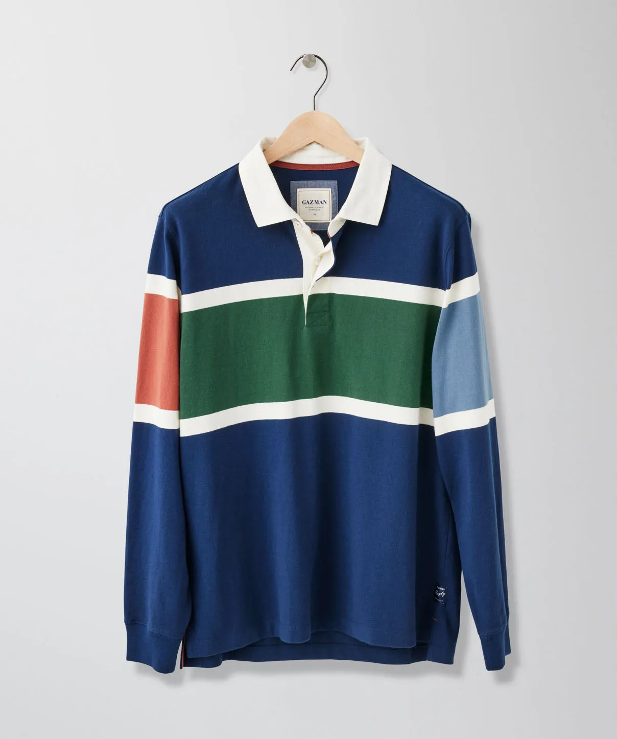 Multi Stripe Rugby Jumper - Navy sold by GAZMAN product image thumbnail 2