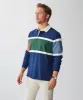 Multi Stripe Rugby Jumper - Navy sold by GAZMAN