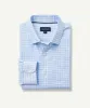 Non-Iron Twill Check Long Sleeve Shirt - Blue sold by GAZMAN