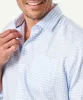 Non-Iron Twill Check Long Sleeve Shirt - Blue sold by GAZMAN