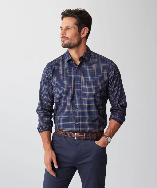 Easy Care Twill Multi Check Long Sleeve Shirt - Multi Check sold by GAZMAN