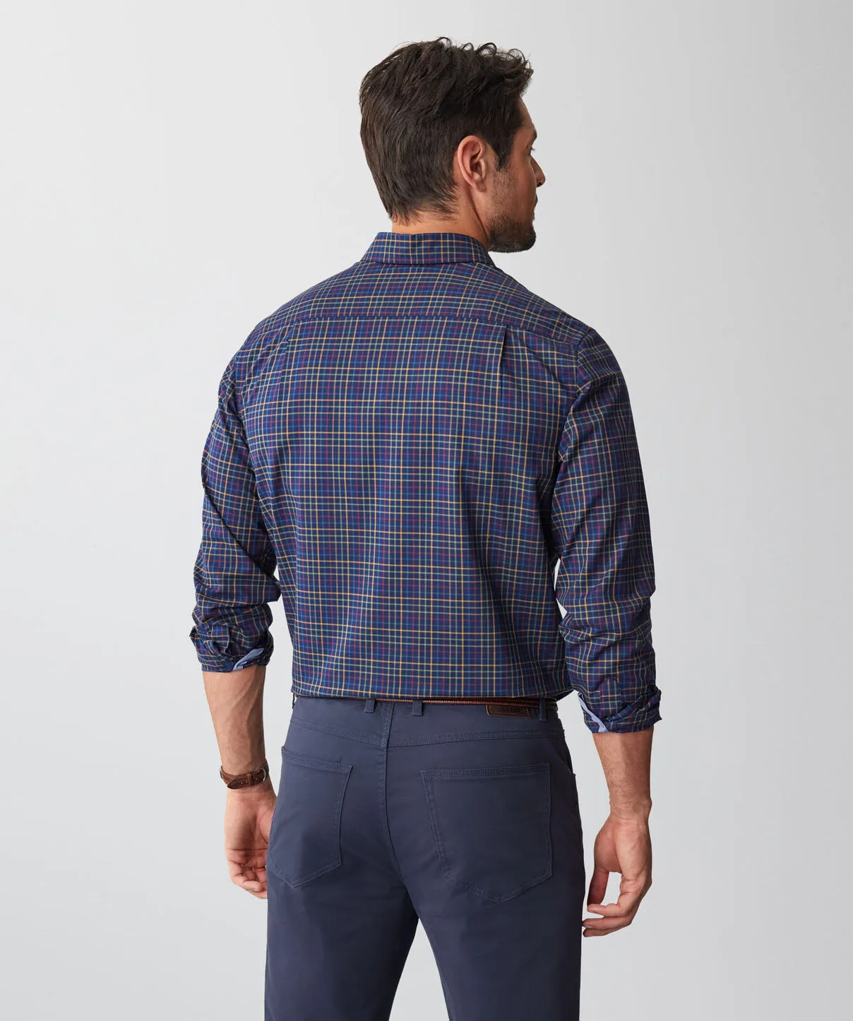 Easy Care Twill Multi Check Long Sleeve Shirt - Multi Check sold by GAZMAN product image thumbnail 3