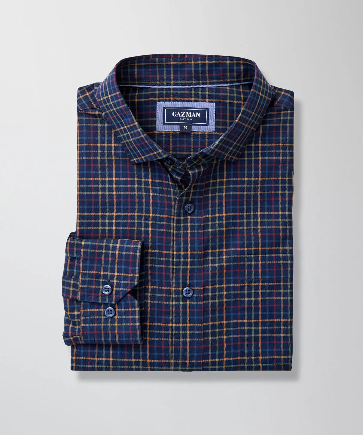 Easy Care Twill Multi Check Long Sleeve Shirt - Multi Check sold by GAZMAN product image thumbnail 2