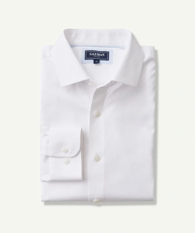 Non-Iron Business Long Sleeve Shirt - White sold by GAZMAN