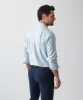 Non-Iron Twill Check Long Sleeve Shirt - Blue sold by GAZMAN