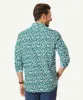 Tailored Casual Floral Print Long Sleeve Shirt - Parakeet sold by GAZMAN