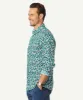 Tailored Casual Floral Print Long Sleeve Shirt - Parakeet sold by GAZMAN