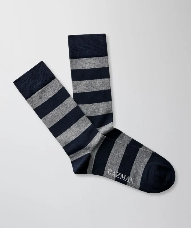Non Tight Stripe Sock - Grey sold by GAZMAN