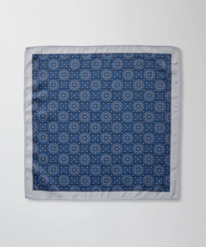 Foulard Pocket Square - Navy sold by GAZMAN