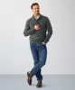 Wool Blend Button Neck Knit - Khaki sold by GAZMAN