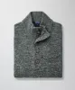 Wool Blend Button Neck Knit - Khaki sold by GAZMAN