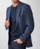 Stretch Houndstooth Sports Jacket - Navy sold by GAZMAN