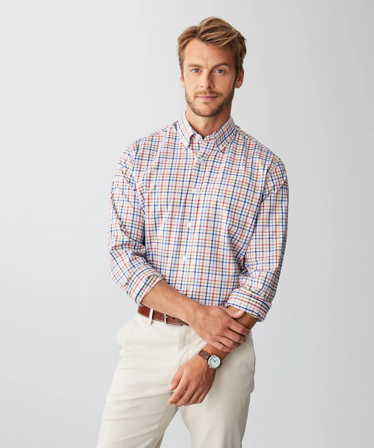 GAZFLEX Performance Check Long Sleeve Shirt - Multi Check sold by GAZMAN