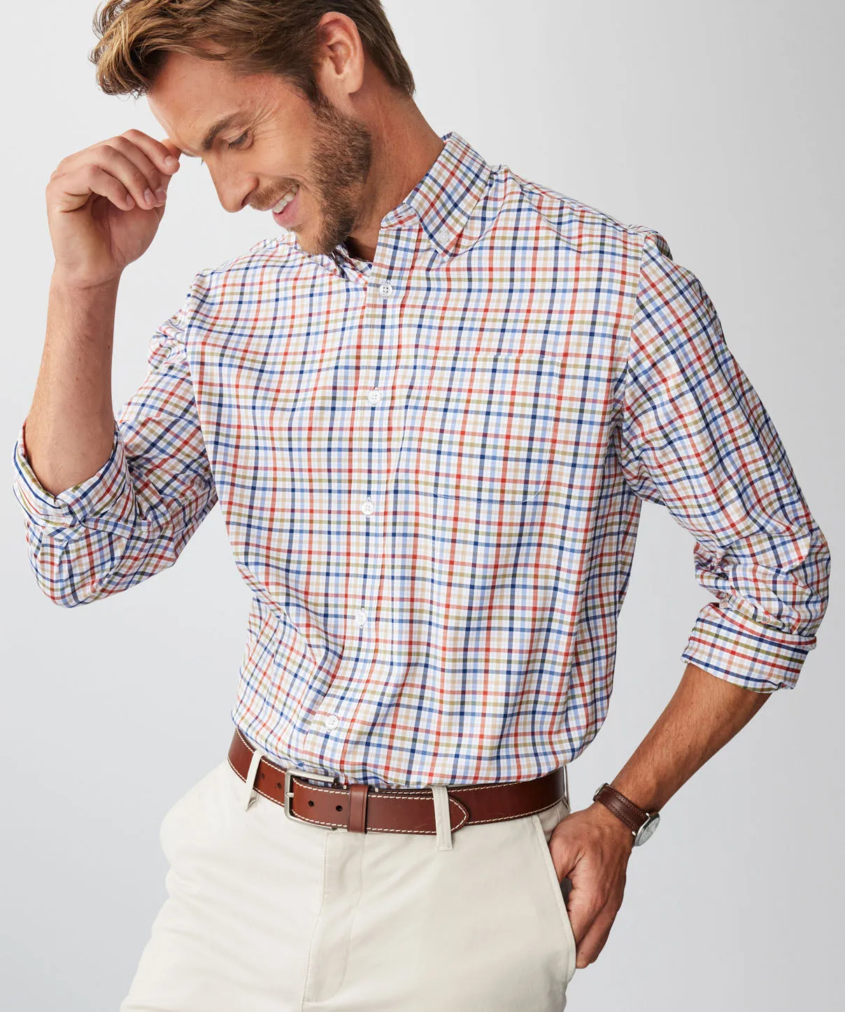 GAZFLEX Performance Check Long Sleeve Shirt - Multi Check sold by GAZMAN product image thumbnail 4