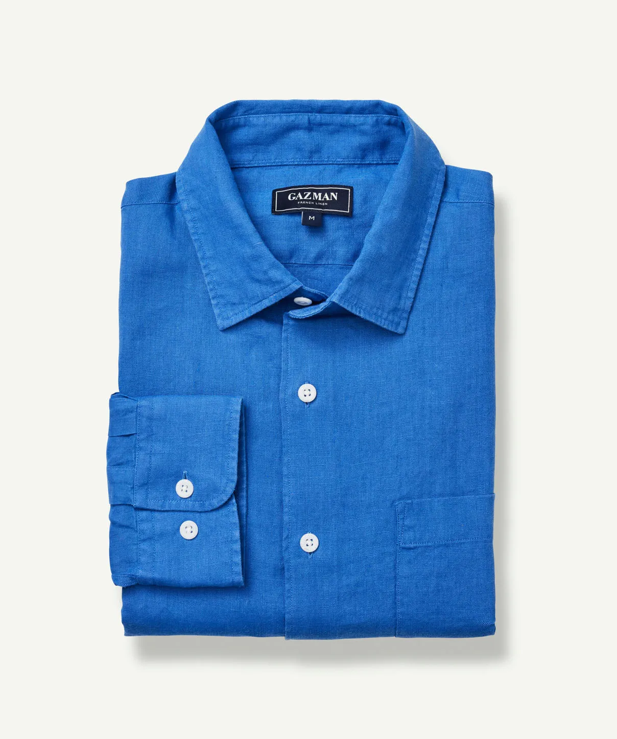 Pure French Linen Long Sleeve Shirt - Ocean sold by GAZMAN product image thumbnail 2