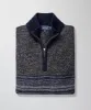 Wool Blend Ombre Half Zip - Navy sold by GAZMAN