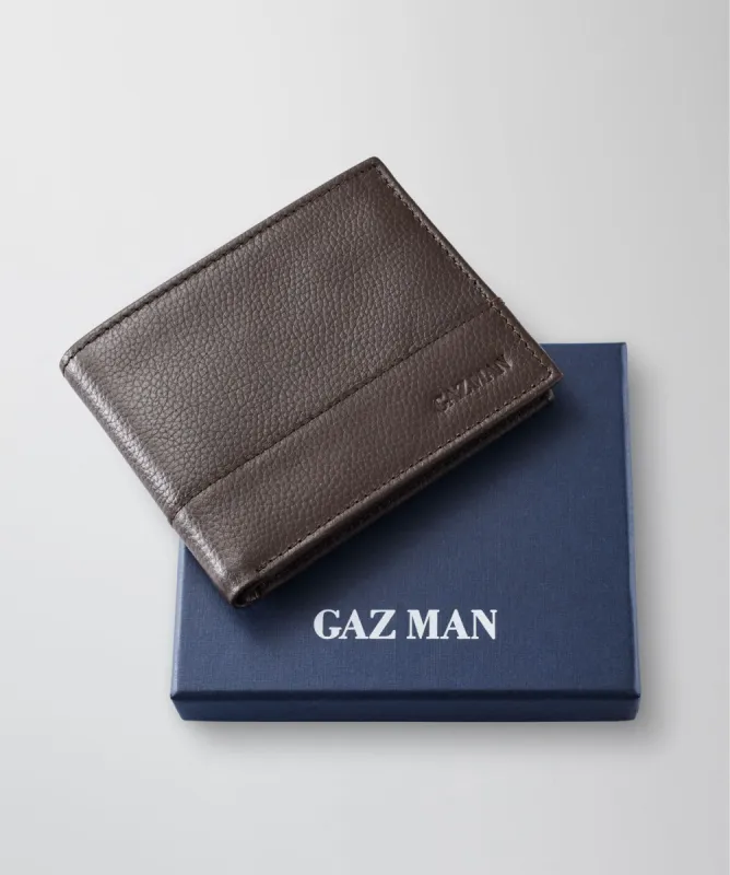 Trifold Leather Wallet - Brown sold by GAZMAN