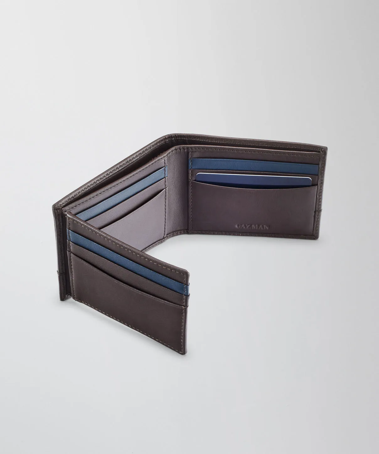 Trifold Leather Wallet - Brown sold by GAZMAN product image thumbnail 3