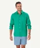 Pure French Linen Long Sleeve Shirt - Emerald sold by GAZMAN