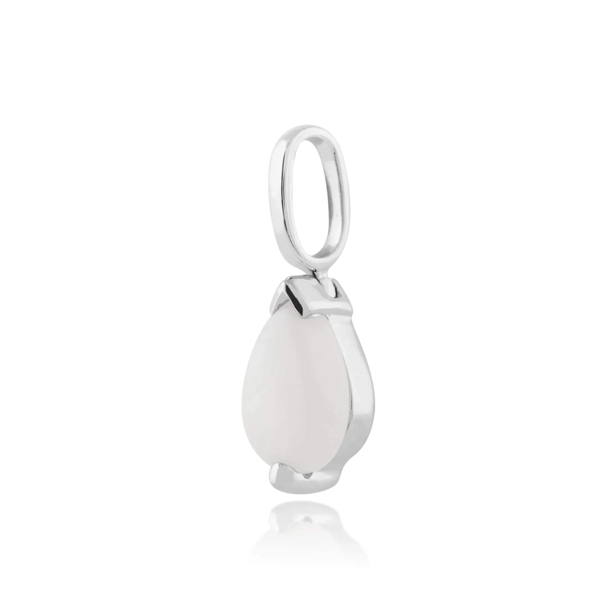 Classic Pear Opal Single Stone Stud Earrings & Pendant Set in 9ct White Gold sold by Gemondo Jewellery product image thumbnail 4