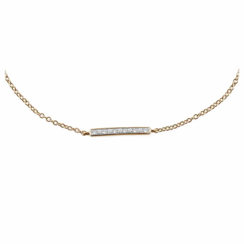 Gemondo Women 9ct Yellow Gold 0.025ct Diamond 19cm Bracelet sold by Gemondo Jewellery
