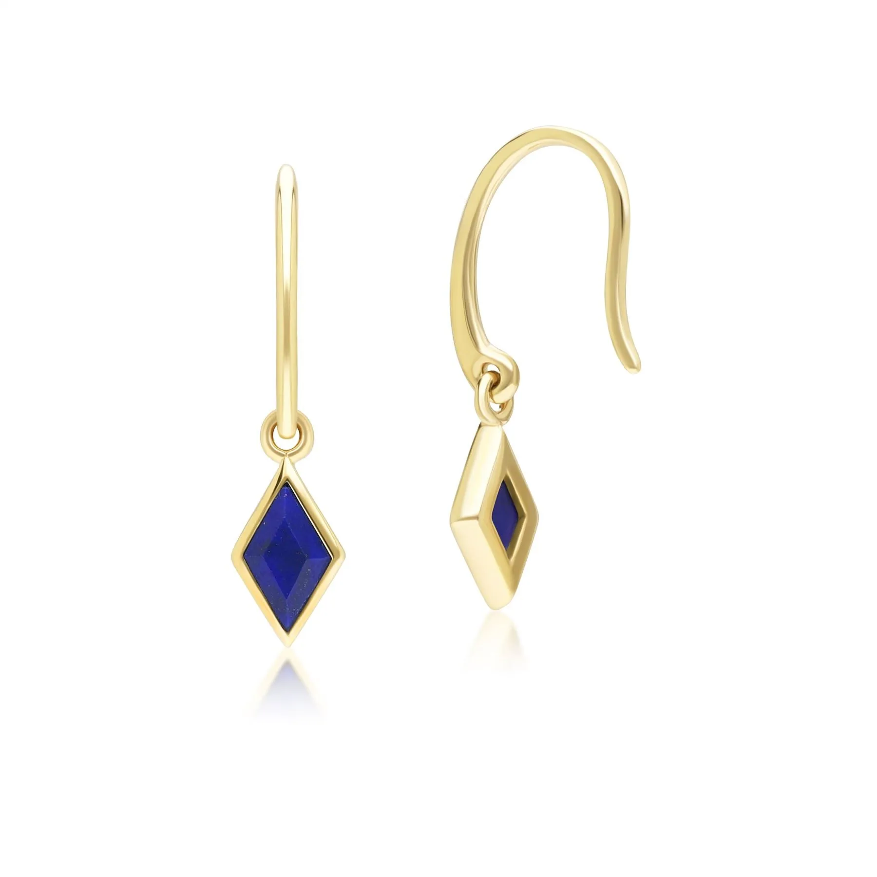 Classic Lapis Lazuli Drop Earrings in 9ct Yellow Gold sold by Gemondo Jewellery product image thumbnail 3