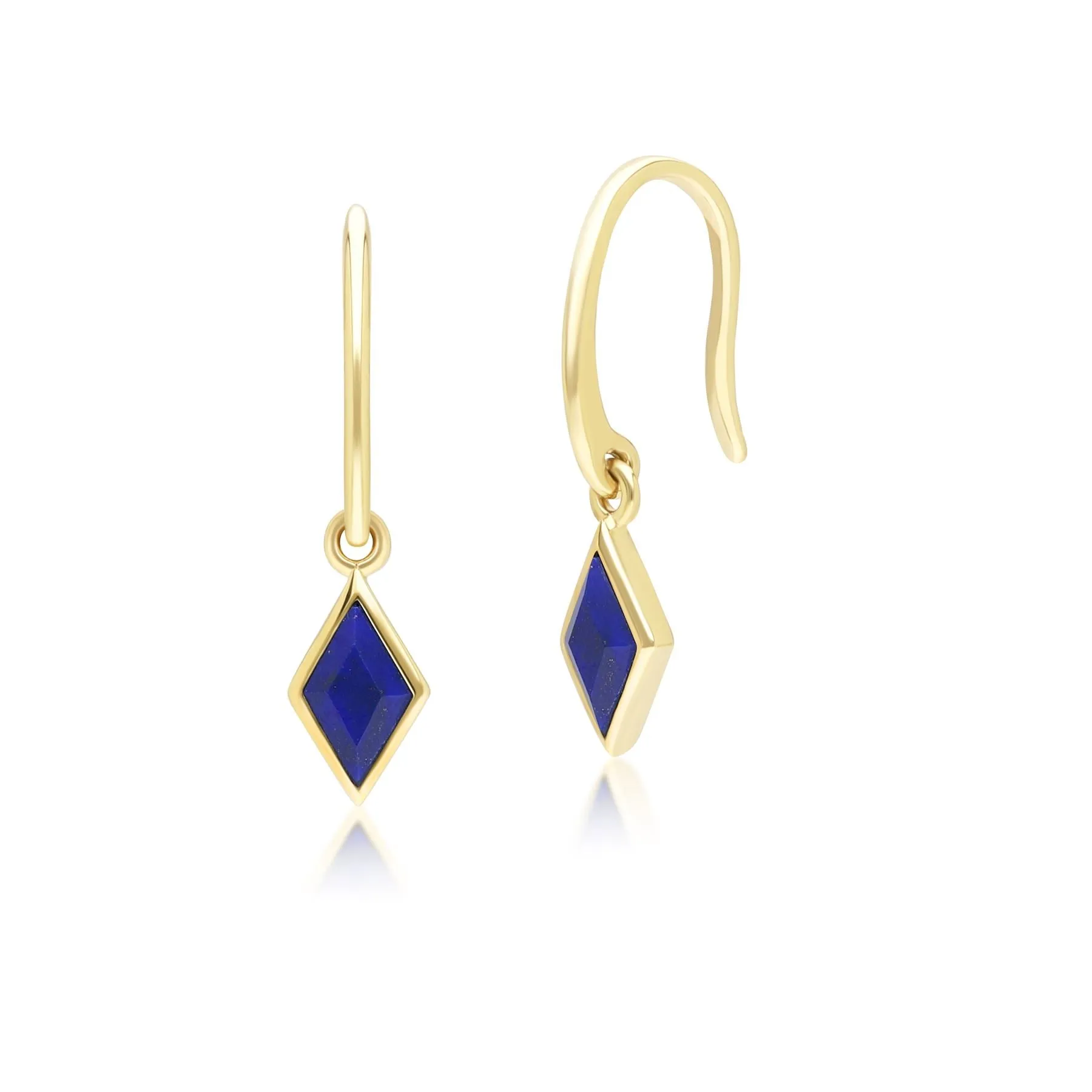 Classic Lapis Lazuli Drop Earrings in 9ct Yellow Gold sold by Gemondo Jewellery