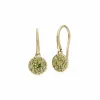 Classic Round Peridot Cluster Drop Earrings & Pendant Set in 9ct Yellow Gold sold by Gemondo Jewellery