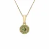 Classic Round Peridot Cluster Drop Earrings & Pendant Set in 9ct Yellow Gold sold by Gemondo Jewellery