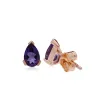 Gemondo 9ct Rose Gold 3 Claw Amethyst Classic Pear Stud Earrings sold by Gemondo Jewellery