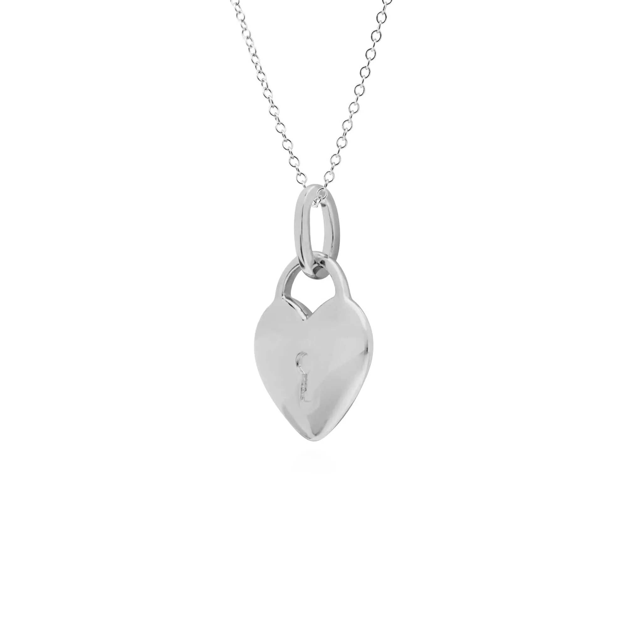Gemondo Sterling Silver Plain Heart Lock Pendant on 45m Chain sold by Gemondo Jewellery product image thumbnail 2