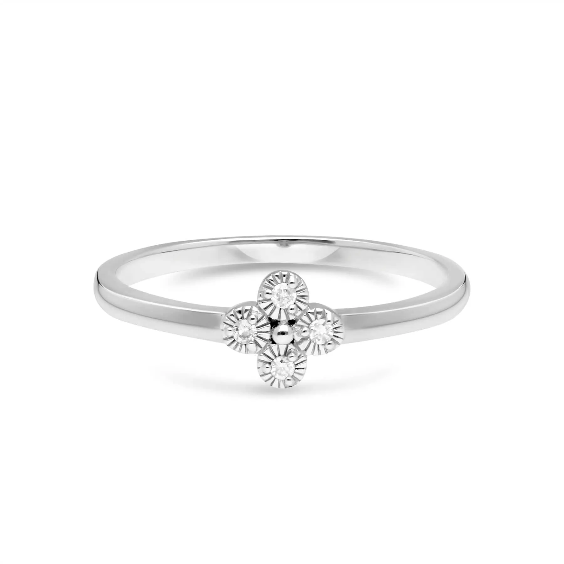 Diamond Flowers Ring in 9ct White Gold sold by Gemondo Jewellery product image thumbnail 2