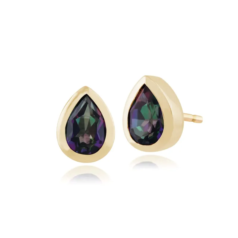 Gemondo 9ct Yellow Gold 1.04ct Mystic Green Topaz Stud Earrings sold by Gemondo Jewellery