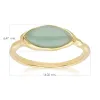Irregular Marquise Dyed Green Jade Ring In 18ct Gold Plated SterlIng Silver sold by Gemondo Jewellery