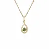 Classic Round Peridot Single Stone Tear Drop Earrings & Necklace Set in 9ct Yellow Gold sold by Gemondo Jewellery