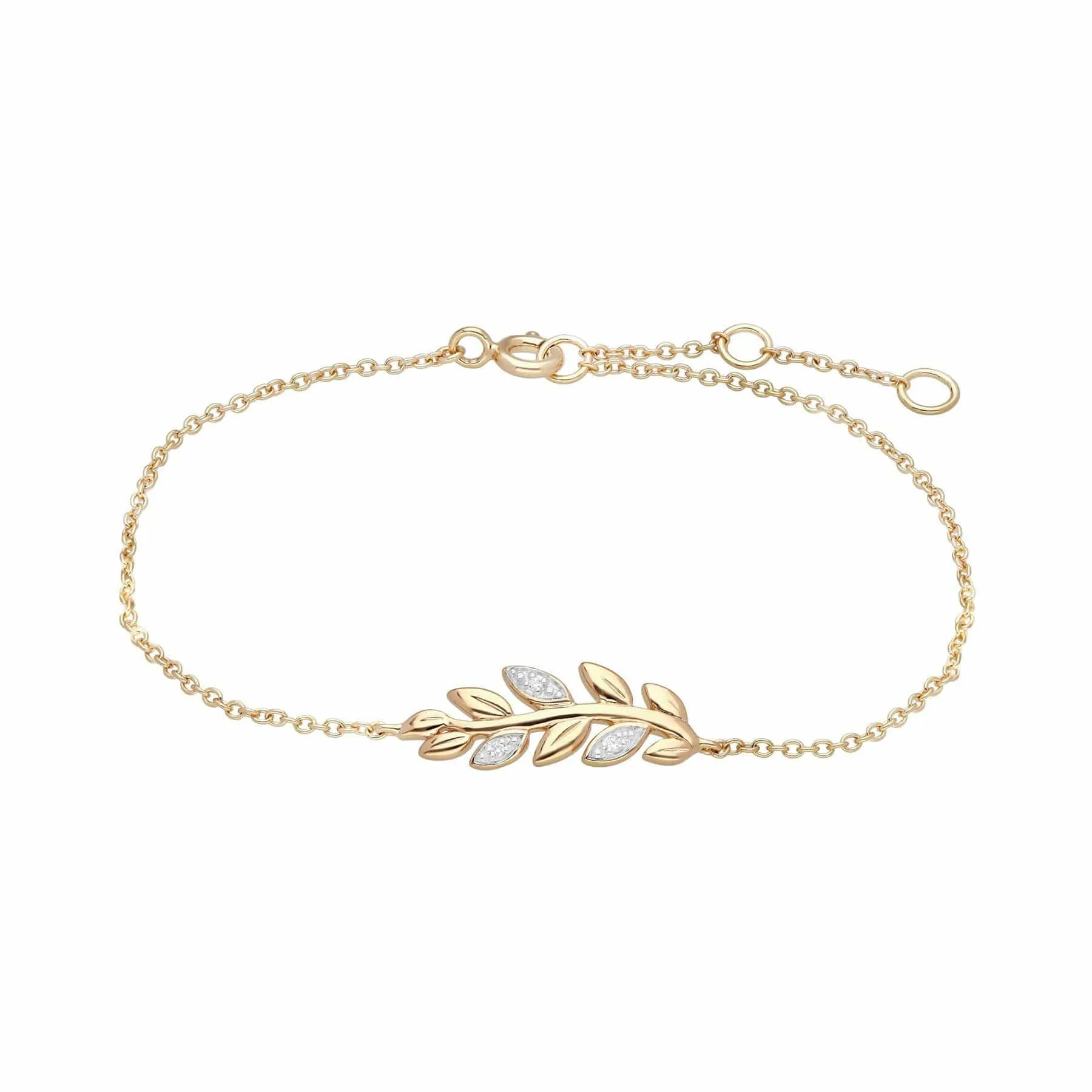 O Leaf Diamond Bracelet & Ring Set in 9ct Yellow Gold sold by Gemondo Jewellery product image thumbnail 2