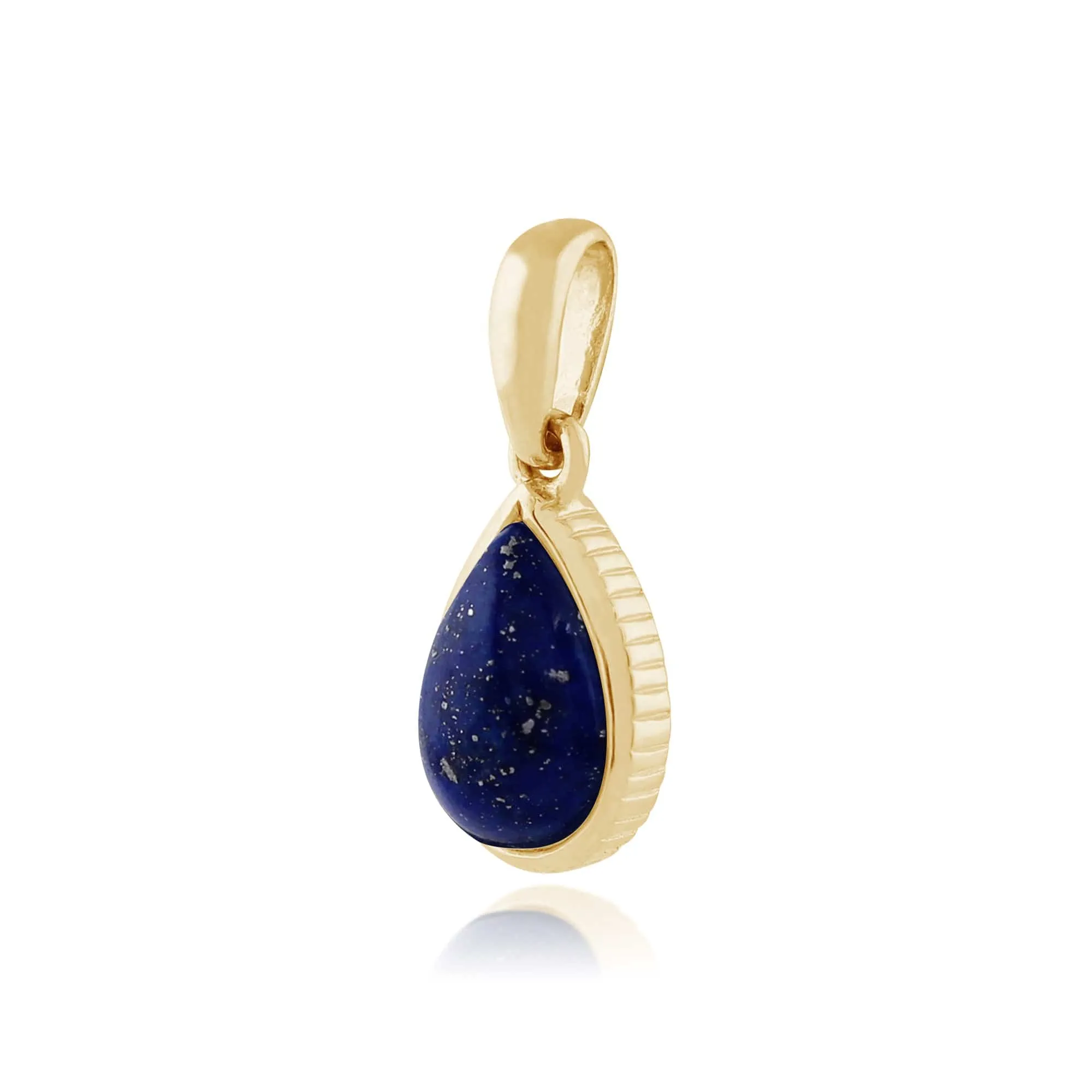 Classic Pear Lapis Lazuli Pendant in 9ct Yellow Gold sold by Gemondo Jewellery product image thumbnail 2