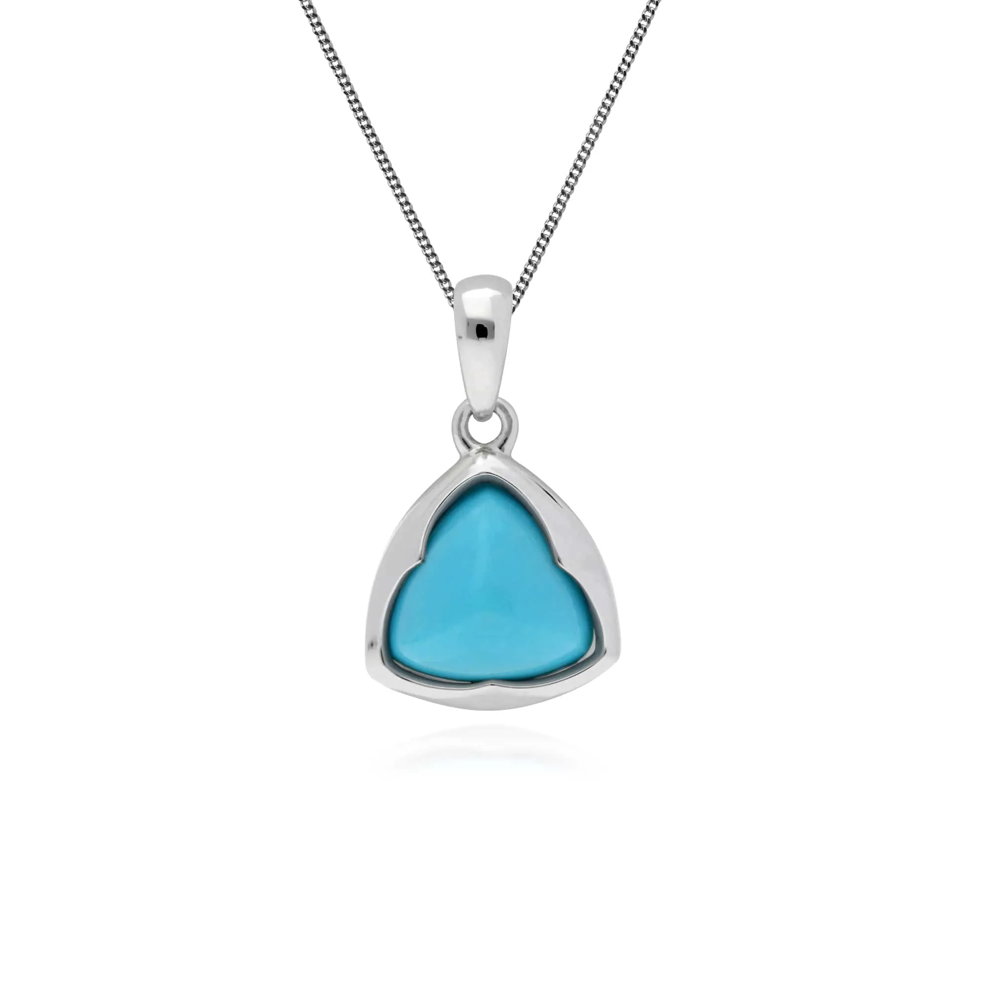 Gemondo Sterling Silver Prism Sugarloaf Turquoise Pendant on 45cm Chain sold by Gemondo Jewellery