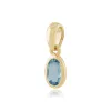 Classic Oval Blue Topaz Bezel Set Pendant in 9ct Yellow Gold sold by Gemondo Jewellery